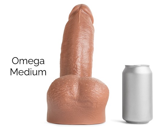 Omega Dildo size Medium compared to soda can